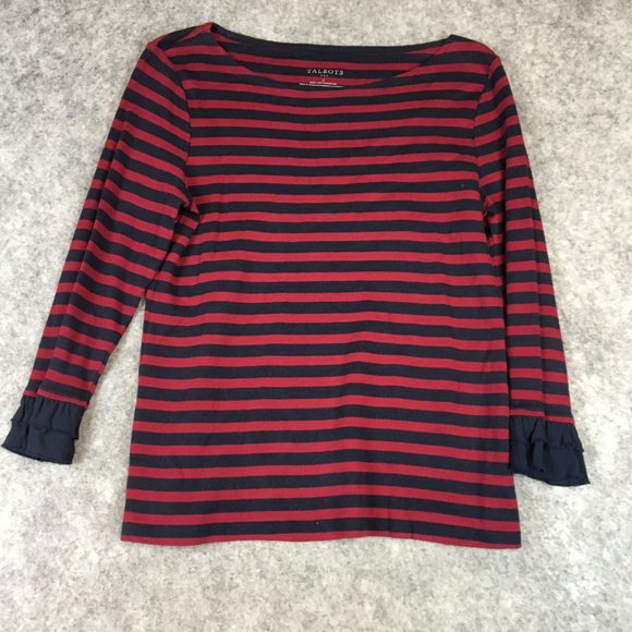 Talbots Tops Size 6 S Lot of 4 Career Casual Solid Stripe Knit Cotton Wool Blend - Picture 13 of 16